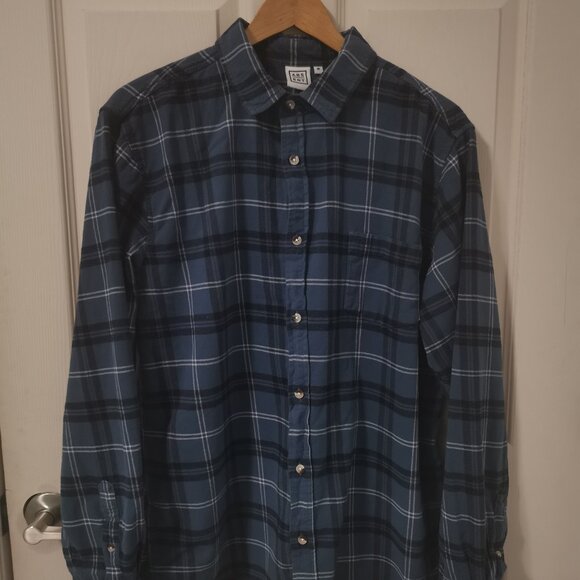 Blue Check Flannel Shirt - Unisex Cut - Picture 1 of 5